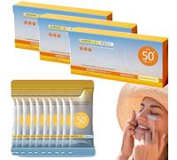 50 Pack Mini Sunscreen Travel Size SPF 50+, Ultra Light UV Pro-tetion sun cream, Long Lasting Sweat Resistant & Waterproof Sun Cream, Lightweight&Non-Greasy for Face and Body (3pcs)