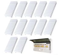 50 Pack Modular Slot Covers For Electrical Distribution Panel ABS Plastic Clip-On Inserts Enhanced Safety For Fuse Box And Circuit Breaker Enclosure White 11x5.2cm F
