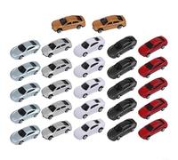 50-Pack N Scale 1:150 Miniature Model Cars, for Railway Scene Street Layout Diorama, Building Landscape Architecture Plastic Vehicles Set
