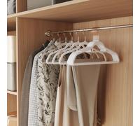 50 Pack Non-Slip Clothes Hangers, White / 20