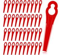 50-Pack Nylon Trimmer Blades - Compatible With Polycut 2-2, 3-2, Fsa 45, 57, Fse 52 (Red)