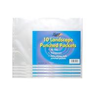 50 Pack of A3 Landscape Strong Plastic Poly Pockets Wallet Sleeves Clear Finish