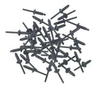 50 Pack Of Durable 5mm X 15.8mm Black Pvc Compression Snap Rivets For Diy Projects