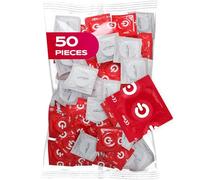 ON Super Thin Condoms I 54 mm Width I Pack of 50 I Premium Ultra-Thin Condoms I with Silicone Lubricant I Extra Thin 0.055 mm Wall Thickness I Condoms for Men