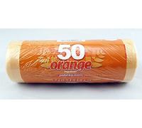 50 Pack Of Orange Frangranced Scented Handle Pedal Bin Liners
