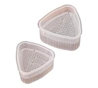 50 Pack Onigiri Wrap Film | Food-Grade Triangle Rice Ball Bags for Bento & Sushi, Kawaii Stickers Included - OPP Convenience Store/Picnic Packaging (2 molds)
