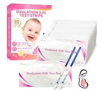 50 Pack Ovulation Test Strips, Fertility Predictor Testing Sticks Fast | Accurate Fertility Window Detection, Clear Easy to Read Results, Great for Daily Conception Monitoring