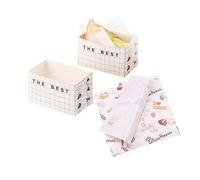 50 Pack Paper Take Out Containers,Mini Burger Boxes,Sandwich Take Out Boxes with 50 Sheets of Oil Paper for Restaurant, Picnic and Party Food Containers (B)