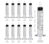 50 Pack Plastic Syringes - 2ml & 2.5ml, Colostrum & Pet Feeding, Liquid Measuring for Scientific Labs