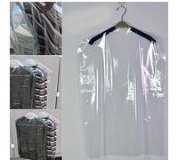 50 Pack Polythene Garment Covers Clear Plastic Clothes Covers Dry Cleaning Durable, Reusable, and Space-Saving Ultimate Dust and Moisture (60 x 96CM (24'' x 38''), 50 Pcs)