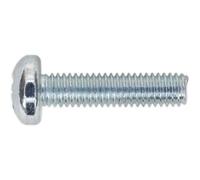 50 Pack Pozi Pan Head Machine Screws - M6 X 25mm - 1mm Pitch - Din 7985Z Quality
