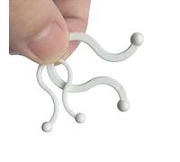 50 Pack PP Twist Ties, Reusable Wire Cable Ties Tie Wrap Assorted SIZE (D：11mm and 18mm) Cable Ties Cord Organizer Cord Management for Household, Office, Travel, (White)