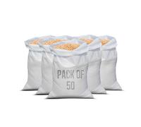 50 Pack Professional PP Woven Sacks With Liner | Extra Large Heavy Duty | Reusable Builders Rubble Bags for Sand, Cement, Bricks (50x76cm)