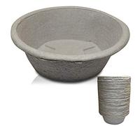 50 Pack | RE-GEN - Pulp Disposable General Purpose Large Bowl 3000ml | Made from Recycled Materials | Ideal for Vomit, Urine and Body Fluid Waste