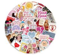 50 Pack Sabrina Stickers, Pop Singer Waterproof Sticker, Personalized Sticker Cute Trendy Music Stickers for Kindle, Water Bottles, Book, Skateboard, Laptop, Guitar, Suitcase (Pink-B)