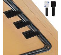 50-Pack Self-Adhesive Cable Tidy Clips & Hook-and-Loop Straps, Under-Desk Wire Organiser, Black Small, for TV/PC/Laptop/Ethernet/Home Office