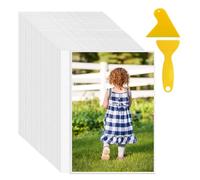 50 Pack Self Sealing Laminating Sheets, 4x6 inch No Machine Self Adhesive Clear Laminate Waterproof Sheet, No Heat Transparent Gloss Finish Sheets for Business Card Photo Stickers