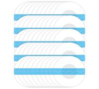 50 Pack Sensor Covers, 9 cm Long Stay Waterproof Transparent Adhesive Patches Without Glue in The Center Compatible with Freestyle Libre 1/2/3 Breathable CGM Patches for Sports Swimming Daily Use