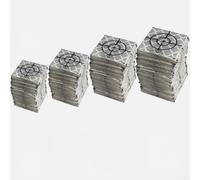 50-Pack Silver Acrylic Total Station Reflector Target for Precise Surveying Measurements - 2x2cm to 6x6cm Sizes, Compatible with,(6X6cm)