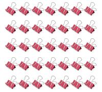 50 Pack Small Red Binder Clips 3/4 Inch (19 mm), Colored Little Paper Clamps, Tiny Mini Paper Clips for Office Home School Business 0.75"