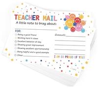 50-Pack Smiley Face Reward Cards - Positive Behavior Notes for Teacher-Parent Communication (Preschool & Elementary)