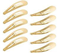 50 Pack Snap Hair Clips Hair Barrettes for Kids, Girls and Women, 50 mm (Gold)