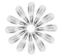 50 Pack Snap Hair Clips Hair Barrettes for Kids, Girls and Women, 50 mm (Silver)