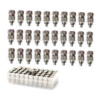 50-Pack Stainless Steel/Brass isting nozzles for Outdoor Cooling Systes, isting Syste Head Sprayer 10-24 UNC 0.2 Orifice Dia Brass Nickel Plated 2 Sections