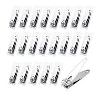 50 Pack Stainless Steel Nail Clippers Bulk, Bulk Nail Clippers for Homeless Individually Wrapped, for Homeless,Shelter, Air Bnb, Hotel (50 PCS)