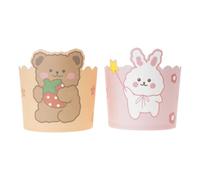 50 Pack Stylish Lovely Cartoon Theme Cupcake Cases, Perfect for Various Themes and Easy Baking Needs, Everyday Casual Use, Cartoon Design, Cupcake Liners