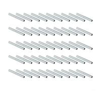 50 Pack Tent Pole Connectors For 5mm 6mm Fiberglass Rods, Galvanized Iron Repair Sleeves For Camping Tents And Awnings, Silver(5mm)
