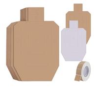 50 Pack Thick Shooting Targets Includes 1000PCS Target Pasters, 30 x 18 Inch Durable Cardboard Target for Shooting Range, Cardboard for Silhouette Targets Shooting Practice Self Defense Training