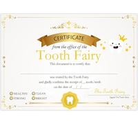50 Pack Tooth Fairy Paper Certificate 4×6 Inch Tooth Certificate for Kids