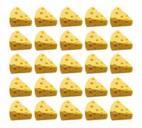 50 Pack Triangle Resin Fake Cheese Food Models for Decor Photo & DIY Props