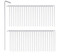 50 Pack Ultra-Strong Galvanised Metal Tent Pegs - Heavy Duty 7” Steel Tent Pegs, Rust Free Camping Pegs for Outdoor, Soil Patio Gardening, Sporting Events, Landscaping Trim, Canopies