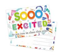 50 Pack Welcome Back to School Postcards Welcome to Our Class Postcards from Teacher Students Name Personalized Cards for Kindergarten Preschool