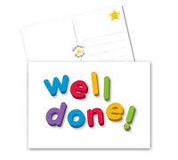 50-Pack Well Done Postcards A6: Positive Affirmation & Motivational Cards for Kids & Adults - Ideal Thank You Gifts from Teachers, Plain Postcards, Employee Appreciation and positive affirmation cards