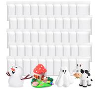 50 Pack White Air Dry Foam Clay,Soft Magic Modeling Clay,Super Light Air Dry Clay for Kids,Arts Craft,Gifts
