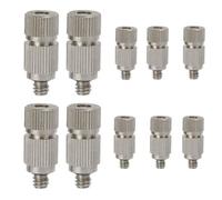 50 Package Brass Atoic Nozzle for Outdoor Cooling Systes, Spray Replaceent Nozzle 3/16-inch Threaded 10/24 UNC Pipe Plug Three-Section Spray Head 0.15