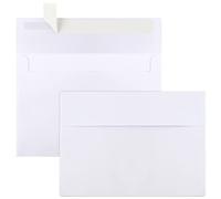50 Packs 5x7 Envelopes, White A7 5x7 Envelopes for Invitations, Printable, Self Seal for Weddings, Photos, Postcards, Greeting Cards, Mailing