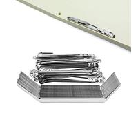 50 Packs Filing Strip Fastener Filing Clip,80mm Prong Paper Fasteners Metal File Fastener Binder Clip Paper Fasteners Loose-Leaf Binding Clamp,Folder Accessories for Home,Work and School Use(Silver)