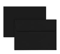 50 Packs of Black 4X6 Envelopes for Invitation, A6 Black Envelopes Self Seal for Cards, Photos, Wedding, Birthday, Party, Babay Shower