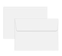 50 Packs of White 4X6 Envelopes for Invitation, A6 White Envelopes Self Seal for Cards, Photos, Wedding, Birthday, Party, Babay Shower