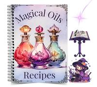 50-Page Magic Oil Journal - Witchcraft Guide & Ritual Book, 8.26" Beginner Kitchen Witch Spells & Herb Magic Guide, Magick Book of Essential Oils Quick Reference Books, Complete Workbook for Adult