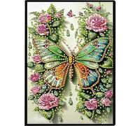 50-Page Size 5D DIY Diamond Art Painting Notebook Kit 50 Pages Crystal Notepad Sketchbook Rhinestone Art Painting Notebook Kit for Birthdays Or