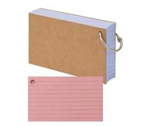50 Pages Index Cards 3x5 Inches Colored Flash Card with Ring, Punched Lined Flashcards Ruled Notecards Study Card Heavy Note Cards for Studying, Learning, School, College, Memory