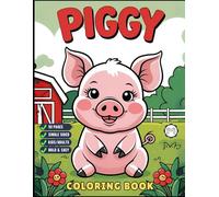 50 Pages Single Sided Cute Pig Coloring Book Gift for Adults Men Women Kids Young Boys Girls Teens Bold and Easy Simple Stress Relief Cozy Farm Pig ... Children Awesome Pig Family Coloring Sheets