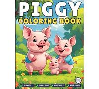 50 Pages Single Sided Cute Pig Coloring Book Gift for Adults Men Women Kids Young Boys Girls Teens Cool Piggy Coloring Activity Book for Children ... Relief Cozy Farm Pig Animal Coloring Pages