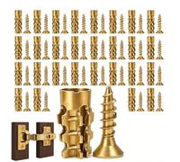 50 Pairs 6×14mm door hinge repair screws & expansion anchors Kit | Self-Drilling Serrated Iron Expansion Screws for Hole Repair of Door & Cabinet Hinges, Fits Tile, Stone and Wood Surfaces