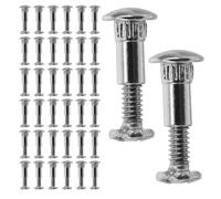 50 Pairs Eyeglass Screw Replacement Parts Set 3x1.75x1.5mm | Male Female Pairing, Silver Finish, Portable Repair Supply for Temple Fittings, On-the-go Maintenance